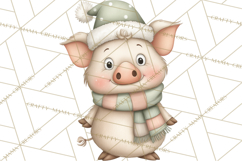 Chubby Christmas Critters PNG Cute Holiday Animal Clipart Product Image 5