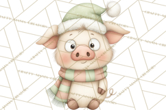 Chubby Christmas Critters PNG Cute Holiday Animal Clipart Product Image 4