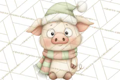 Chubby Christmas Critters PNG Cute Holiday Animal Clipart Product Image 4