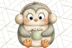 Chubby Christmas Critters PNG Cute Holiday Animal Clipart Product Image 5