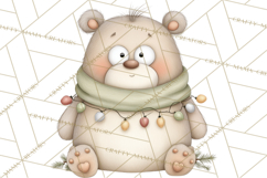 Chubby Christmas Critters PNG Cute Holiday Animal Clipart Product Image 2