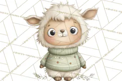 Chubby Christmas Critters PNG Cute Holiday Animal Clipart Product Image 3