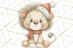 Chubby Christmas Critters PNG Cute Holiday Animal Clipart Product Image 5