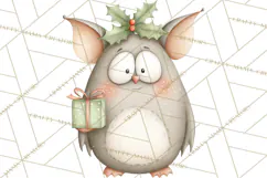 Chubby Christmas Critters PNG Cute Holiday Animal Clipart Product Image 4