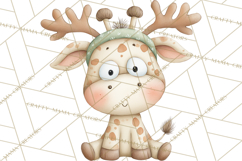 Chubby Christmas Critters PNG Cute Holiday Animal Clipart Product Image 2