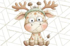 Chubby Christmas Critters PNG Cute Holiday Animal Clipart Product Image 2