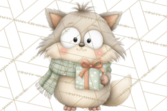 Chubby Christmas Critters PNG Cute Holiday Animal Clipart Product Image 3