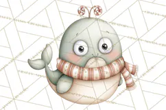 Chubby Christmas Critters PNG Cute Holiday Animal Clipart Product Image 4