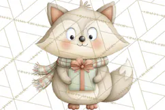 Chubby Christmas Critters PNG Cute Holiday Animal Clipart Product Image 5