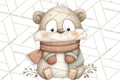 Chubby Christmas Critters PNG Cute Holiday Animal Clipart Product Image 3