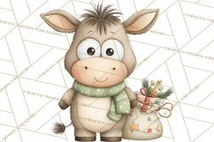 Chubby Christmas Critters PNG Cute Holiday Animal Clipart Product Image 2