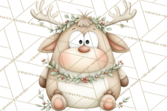 Chubby Christmas Critters PNG Cute Holiday Animal Clipart Product Image 2