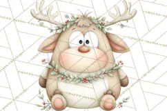Chubby Christmas Critters PNG Cute Holiday Animal Clipart Product Image 2