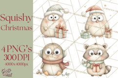 Chubby Christmas Critters PNG Cute Holiday Animal Clipart Product Image 1