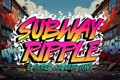 Subway Ripple - Layered Graffiti Font Product Image 1