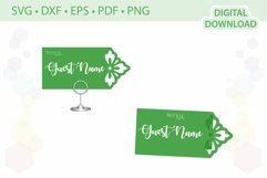 Floral wedding place card template .svg .dxf .eps .pdf .png Product Image 2