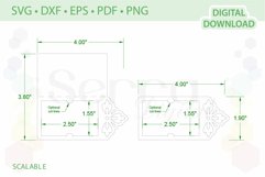 Floral wedding place card template .svg .dxf .eps .pdf .png Product Image 3