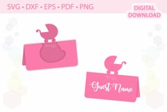 Baby Stroller Place card template .svg .dxf .eps .pdf .png Product Image 2