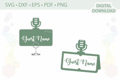 Microphone Place name card template .svg .dxf .eps .pdf .png Product Image 1