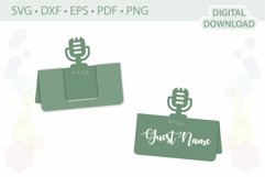 Microphone Place name card template .svg .dxf .eps .pdf .png Product Image 2