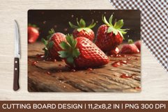 Strawberriy Cutting Board | Kitchen Glass Cutting Board Product Image 1