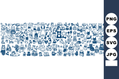 Hand Drawn Cute Cat Doodle Clipart Bundle Product Image 1