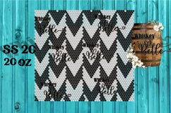 Black White Herringbone SS20 20oz Rhinestone Template Product Image 1
