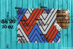 Red White Blue Weave Band SS20 20oz Rhinestone Template Product Image 1