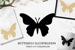 Butterfly silhouette templete / butterfly paper cut Product Image 1