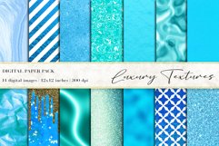 Blue Luxury Textures Digital Papers Product Image 1