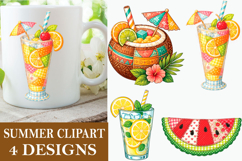 Cute Summer Sublimation png design Watercolor PNG Product Image 1