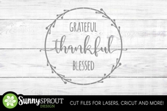 Grateful Thankful Blessed Thanksgiving - Cricut SVG Cut File Product Image 2