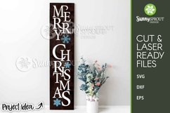 Merry Christmas Farmhouse Porch Sign - Cricut SVG Cut Files Product Image 2