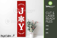 Joy Snowflake Farmhouse Porch Sign - Cricut SVG Cut Files Product Image 1