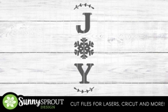 Joy Snowflake Farmhouse Porch Sign - Cricut SVG Cut Files Product Image 3