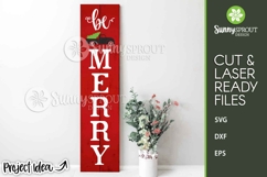 Be Merry Truck Farmhouse Porch Sign - Cricut SVG Cut Files Product Image 2