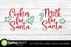 Cookies Milk for Santa Plate and Mug - Cricut SVG Cut File Product Image 2