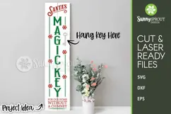 Santa's Magic Key Porch Sign - Cricut SVG Cut Files Product Image 2