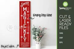 Santa's Magic Key Porch Sign - Cricut SVG Cut Files Product Image 1