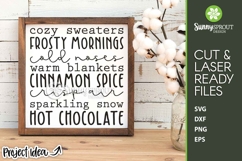 Winter Things Word Art - Cricut SVG Cut File - Laser File Product Image 1