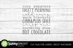 Winter Things Word Art - Cricut SVG Cut File - Laser File Product Image 2