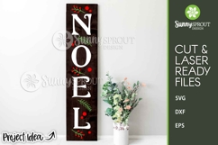 Noel Holly Berry Farmhouse Porch Sign - Cricut SVG Cut Files Product Image 1