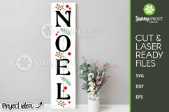 Noel Holly Berry Farmhouse Porch Sign - Cricut SVG Cut Files Product Image 2