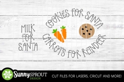 Cookies Milk for Santa Plate and Mug - Cricut SVG Cut File Product Image 2