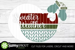 Sweater Weather Winter Mittens Sign - SVG Laser Cut File Product Image 3