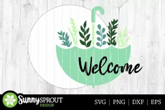Welcome Floral Umbrella Sign - SVG Laser Cut Files Product Image 3