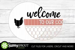 Welcome to Our Coop Chicken Sign - SVG Laser Cut File Product Image 3