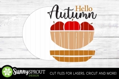 Hello Autumn Apple Sign - SVG Laser Cut Files Product Image 3