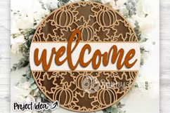 Fall Welcome Door Sign - Autumn SVG Laser Cut File Product Image 2