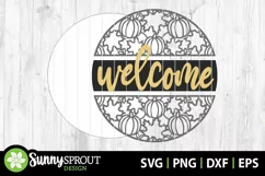 Fall Welcome Door Sign - Autumn SVG Laser Cut File Product Image 3